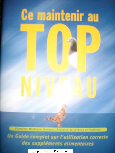 ce maintenir au top niveau, o carte depsre porumbei numai ca in limba fracenza, deci mai greu cxu
